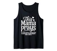 This Mama Prays Biblia Escritura Cristiana Día de la Madre Camiseta sin Mangas