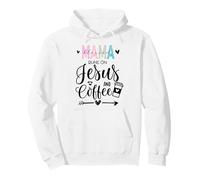 This Mama Runs on Coffee Jesus Praying Mama Coffee Jesus Mom Sudadera con Capucha