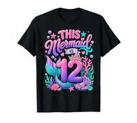 This Mermaid Is 12 Years Old Ocean 12th Birthday Party Girl Camiseta