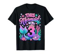 This Mermaid Is 3 Years Old Ocean 3rd Birthday Party Girl Camiseta