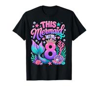 This Mermaid Is 8 Years Old Ocean 8th Birthday Party Girl Camiseta