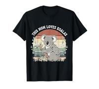 This Mom Loves Koalas Vintage Retro Animal Design Camiseta