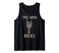 This Mom Rocks Skeleton Hand Rock Music Band Guitarra Grunge Camiseta sin Mangas