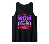 This MOM Runs ON Drip and Deadlines Camiseta sin Mangas