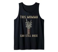 This Momma Can Still Rock On Skeleton Hand Guitar Birthday Camiseta sin Mangas