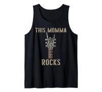 This Momma Rocks Skeleton Hand Rock Music Band Guitarra Grunge Camiseta sin Mangas