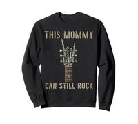 This Mommy Can Still Rock On Skeleton Hand Guitar Birthday Sudadera