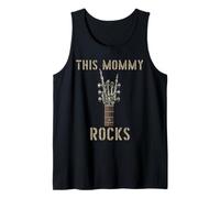 This Mommy Rocks Skeleton Hand Rock Music Band Guitarra Grunge Camiseta sin Mangas