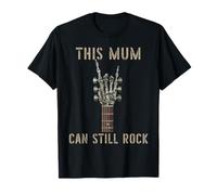 This Mum Can Still Rock On Skeleton Hand Guitar Birthday Camiseta