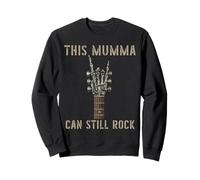 This Mumma Can Still Rock On Skeleton Hand Guitar Birthday Sudadera
