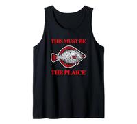 This Must Be The Plaice Fish Plaice Music Band Juego de Palabras Camiseta sin Mangas