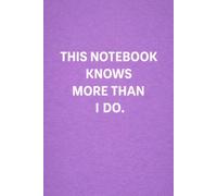 This Notebook Knows More Than I Do: A Funny Minimalist Notebook for Students, Creatives, and Overthinkers - lined notebook, 100 pages, 6x9 format, matte cover