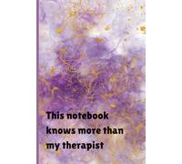 This notebook knows more than my therapist: watercolor notebook | purple notebook | funny notebook | motivation notebook