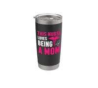 This Nurse Loves Being A Mom Nurses Funny Nursing Vaso térmico de acero inoxidable de doble pared