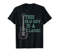 This Old Guy Is A Classic Fathers Day Guitarrista Rock Music Camiseta