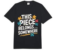 This Piece Belongs Somewhere - Divertido Rompecabezas Comfort Colors Adult Heavyweight T-Shirt