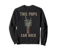 This Pops Can Rock On Skeleton Hand Music Band Guitarrista Sudadera