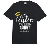 This Queen Was Born In August Birthday Queen Comfort Colors Adult Heavyweight T-Shirt
