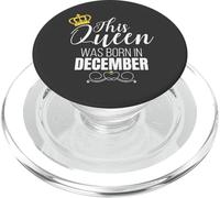 This Queen Was Born In December Birthday Queen PopSockets PopGrip para MagSafe
