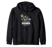 This Queen Was Born In December Birthday Queen Sudadera con Capucha