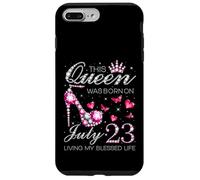 This Queen Was Born on July 23 Living My Blessed Life Carcasa para iPhone 7 Plus/8 Plus