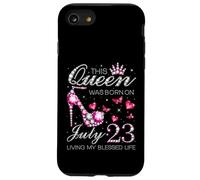 This Queen Was Born on July 23 Living My Blessed Life Carcasa para iPhone SE (2020) / 7 / 8