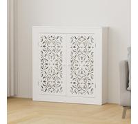 This radiator cover combines aesthetics and practicality in its overall design. The exquisite European-style patterned perforated door panel ensures adequate heat dissipation while a white 80*80*20cm