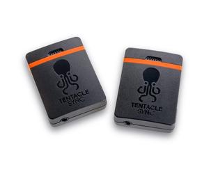 This set consists of two Tentacle SYNC E MK2 time code generators. Attached to your camera or audio recorder, the Tentacle SYNC E generates a time code.