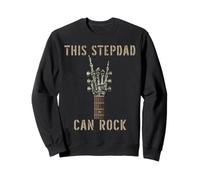 This Stepdad Can Rock On Skeleton Hand Music Band Guitarra Sudadera