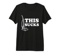 This Sucks Aspiradora Pun Retro Diseño Blanco Camiseta Premium