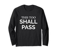 This Too Shall Pass Stoic Wisdom Declaración Cita Manga Larga
