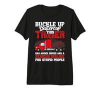 This Trucker Has Anger Issues and A Serious Fun Truck Driver Camiseta Premium