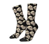 THisdownd Calcetines anatómicos de calavera para hombres y mujeres, calcetines deportivos divertidos y absorbentes, 2 Negro-2, Altoa única