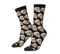 THisdownd Calcetines anatómicos de calavera para hombres y mujeres, calcetines deportivos divertidos y absorbentes, 2 Negro-1, Altoa única