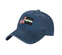 THisdownd Gorra de béisbol con el mapa de la bandera de Andalucía y América para hombres y mujeres, gorras de camionero de algodón, gorra ajustable para papá, azul marino, talla única