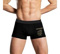THisdownd Talk Real Estate To Me - Calzoncillos tipo bóxer cómodos para hombre, ligeros y elásticos, Como se muestra en la imagen, L