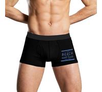 THisdownd The Beach Is My Happy Place - Calzoncillos tipo bóxer cómodos para hombre, ligeros y elásticos, Como se muestra en la imagen, XL