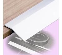 ThisgA Floor Transition Strip, Aluminum Overlap Edge Reducer, Laminate Door Threshold Ramp, Threshold Seam Cover Strip for Doorway Uneven, Wheelchair/Silver/L 90 * W 3.5Cm