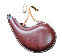 ThisToffGuys Cantimplora de cuero medieval curtido vegetal, portátil con presilla for cinturón y forro de polietileno for recreaciones históricas y exteriores.(B)