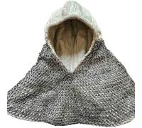 ThisToffGuys Capucha de cota de malla remachada medieval con forro de lona integrado: auténtica armadura de caballero for recreación histórica, LARP y vestuario.