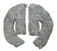 ThisToffGuys Cotas de malla remachadas | Refuerzo de axila for caballero medieval | Cotas de malla de armadura de placas for recreación histórica y LARP | Armadura