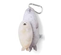 ThisToffGuys Llavero de Acuario japonés súper Bonito, Llavero retráctil Felpa Suave y for Madre e Hijo, muñeco Animal con Foca pingüino Nutria(Pink)