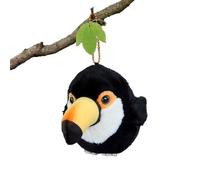 ThisToffGuys Llavero de Peluche Redondo de Cacatúa NINFA de 10 cm, Lindo Peluche de Loro en Forma de Bola(Psittaciformes)(Green)