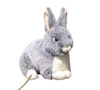 ThisToffGuys Peluche de Conejo Realista 27cm - Lindo Conejito Gris Suave y Agradable, Muñeco de Liebre para, Regalo Ideal