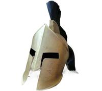 ThisToffGuys Réplica de casco corintio griego | Armadura espartana con penacho | Casco usable con acabado en bronce antiguo for recreación histórica y exhibición(B)