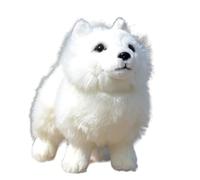 ThisToffGuys Simulación Lindo Samoyedo Cachorro muñeca de Peluche Suave y Regalo para