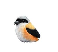 ThisToffGuys Simulated Fat Chirp Series Toy Doll, Brown-Backed Shrike Bird Plush Pendant, Soft and Cute 's Companion Gift