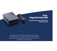 Thitronik 100757 Contacto magnético inalámbrico 868 MHz negro para WiPro III,...