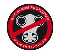 Thitronik 100941 Advertencia GAS ALARM protected 3 x Advertencia GAS ALARM