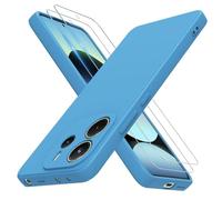 THIYUFUNS Funda Xiaomi Redmi Note 14 con 2 Pack Protector Pantalla,Ultrafino Silicona TPU Shockproof Carcasa Case Cover para Xiaomi Redmi Note 14 4G - Azul